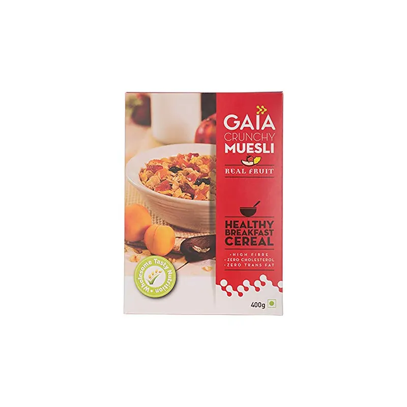 Gaia Crunchy Muesli Real Fruit 400G Souq Al Buhair